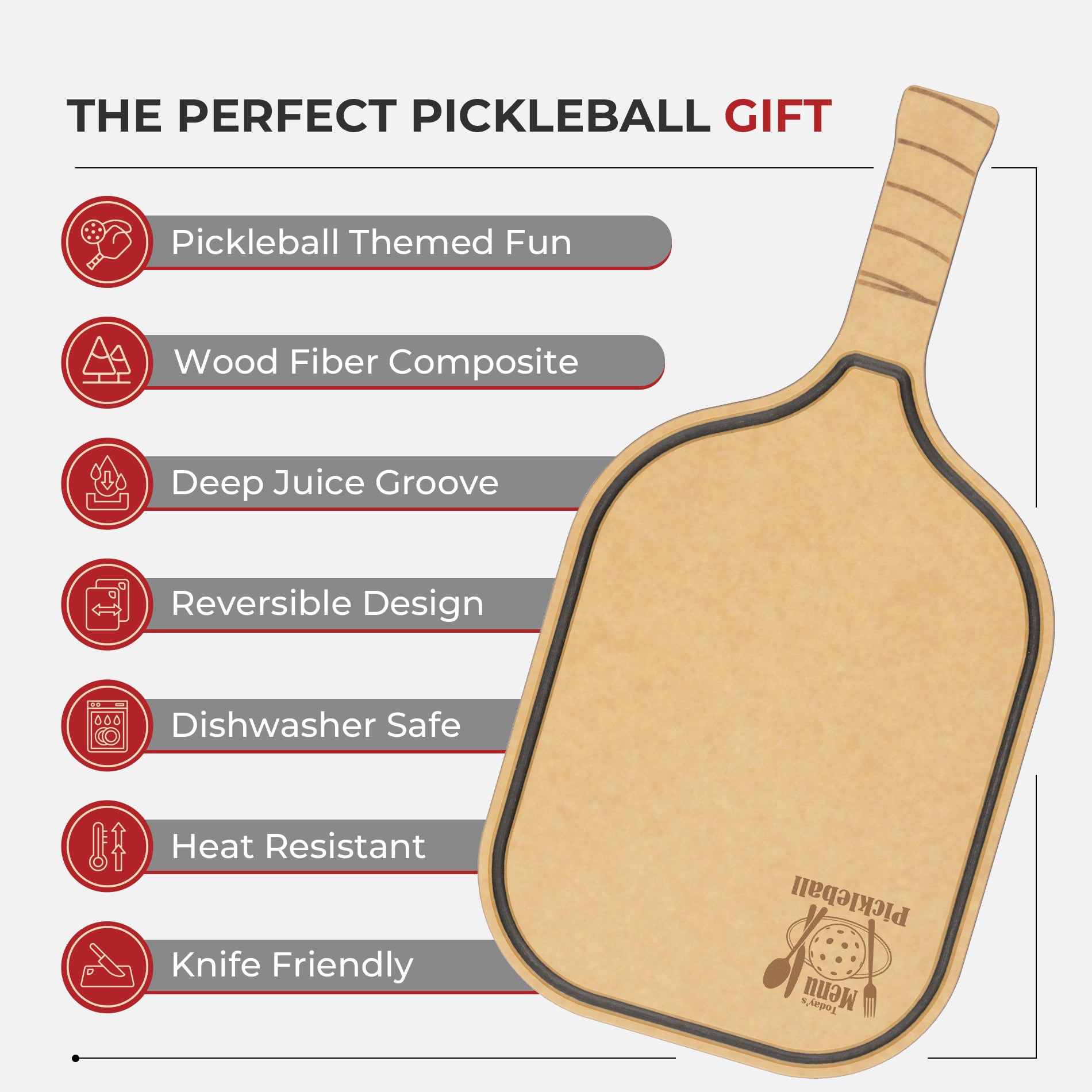 Pickleball Charcuterie Cutting Board -