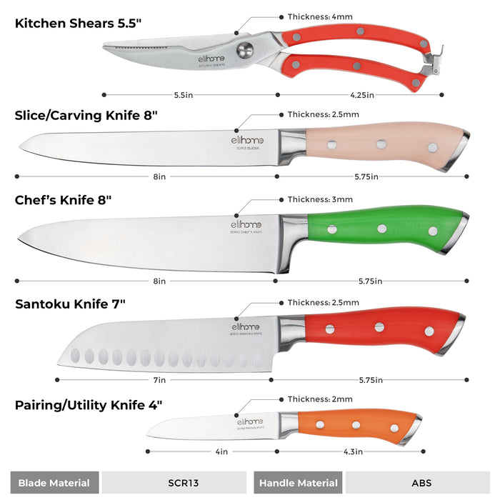 9 Piece CuttingWise Cutting Boards + Knife Set