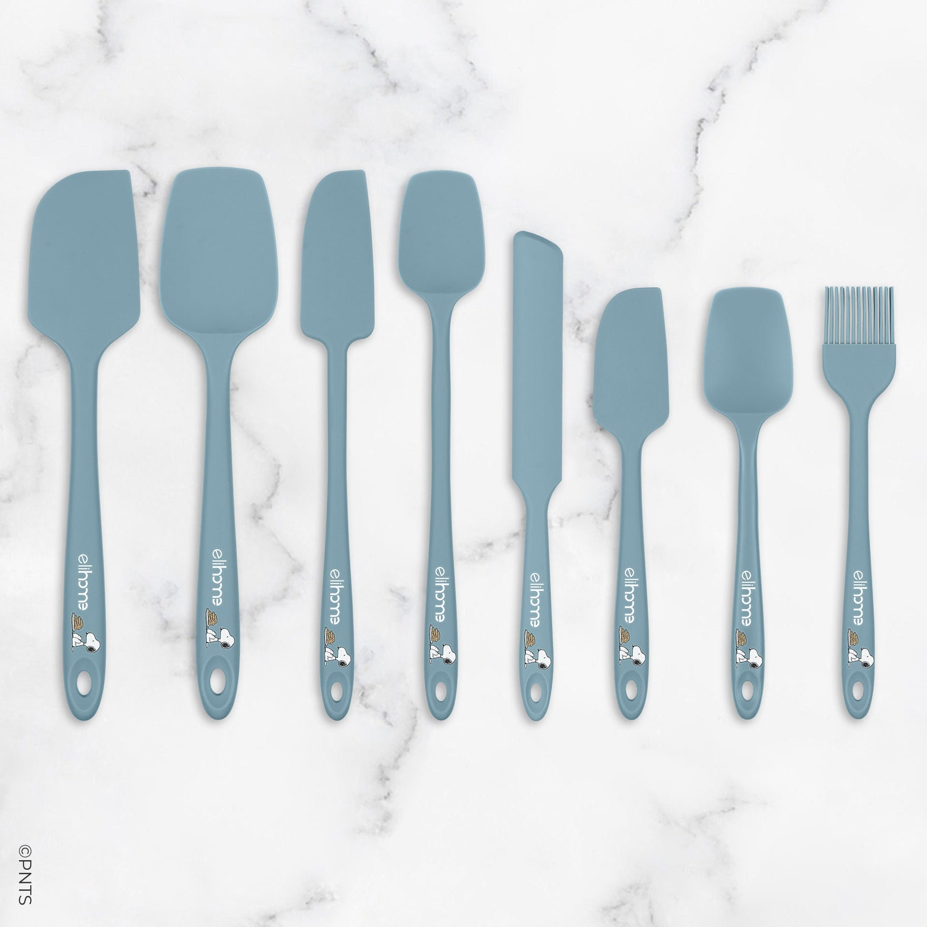 Elihome x Peanuts 8 Piece Silicone Spatula Set