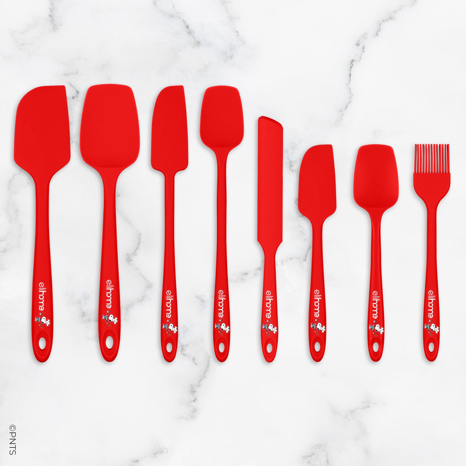 Elihome x Peanuts 8 Piece Silicone Spatula Set