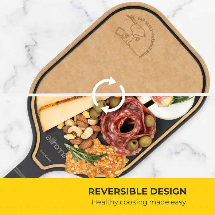 Elihome x Peanuts Pickleball Charcuterie Cutting Board -"Eat Sleep Pickleball Repeat"