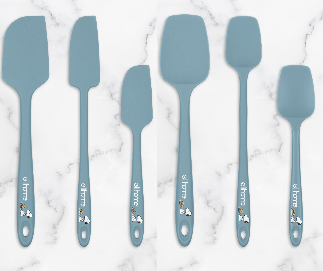 Elihome x Peanuts 6 Piece Silicone Spatula Set