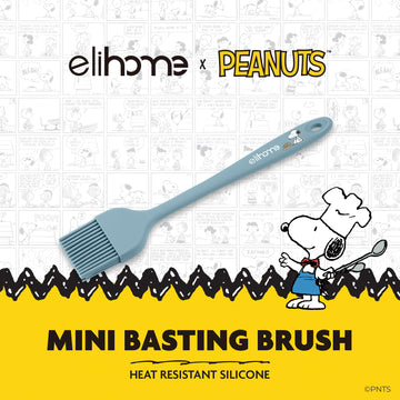 Mini basting brush with heat-resistant silicone on a white background featuring Snoopy from Peanuts.