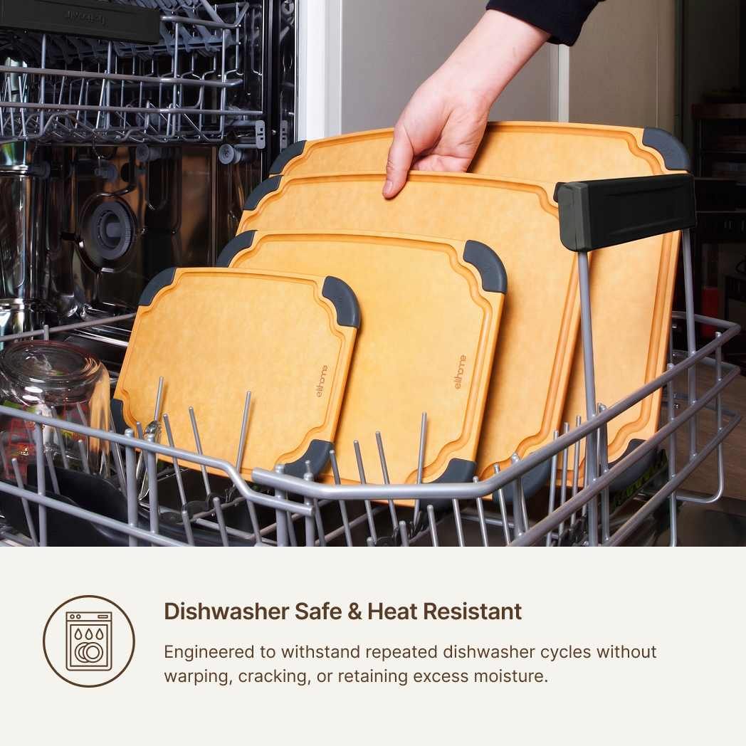 Elihome Essential Series cutting board - dishwasher safe and heat resistant