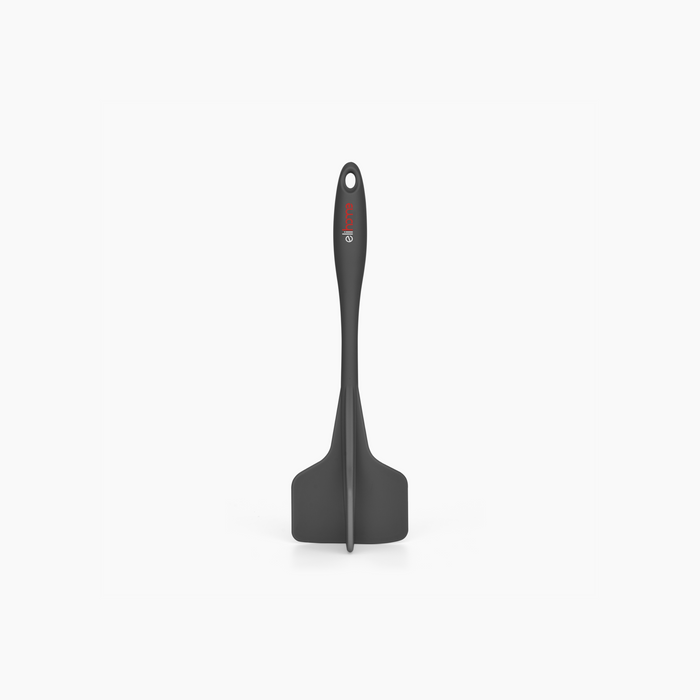 Elihome Classic 4-Blade Ground Meat Chopper and Masher in Gray, 9.75 inches long four-blade silicone chopper and masher with a reinforced core and ergonomic non-slip grip