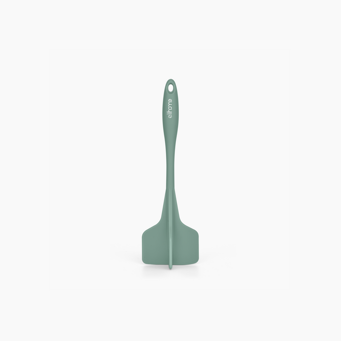 Elihome Classic 4-Blade Ground Meat Chopper and Masher in Sage Green, 9.75 inches long four-blade silicone chopper and masher with a reinforced core and ergonomic non-slip grip