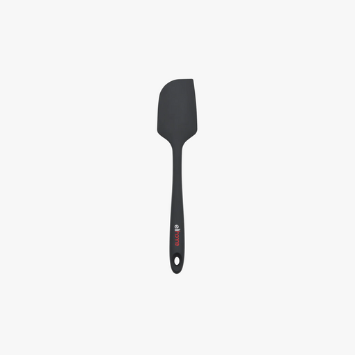 Elihome Classic Silicone Spatula in Black, 11 inches by 2.2 inches with seamless one piece design, reinforced steel core and ergonomic non-slip handle