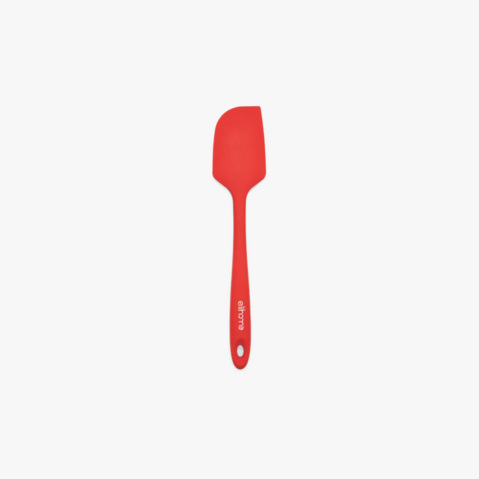 Elihome Classic Silicone Spatula in Red, 11 inches by 2.2 inches with seamless one piece design, reinforced steel core and ergonomic non-slip handle