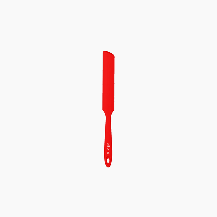 Elihome Premium Silicone Spreader in Red, 10 inches by 1.1 inches with seamless one piece design, reinforced steel core and ergonomic non-slip handle