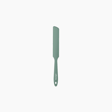 Elihome Premium Silicone Spreader in Sage Green, 10 inches by 1.1 inches with seamless one piece design, reinforced steel core and ergonomic non-slip handle