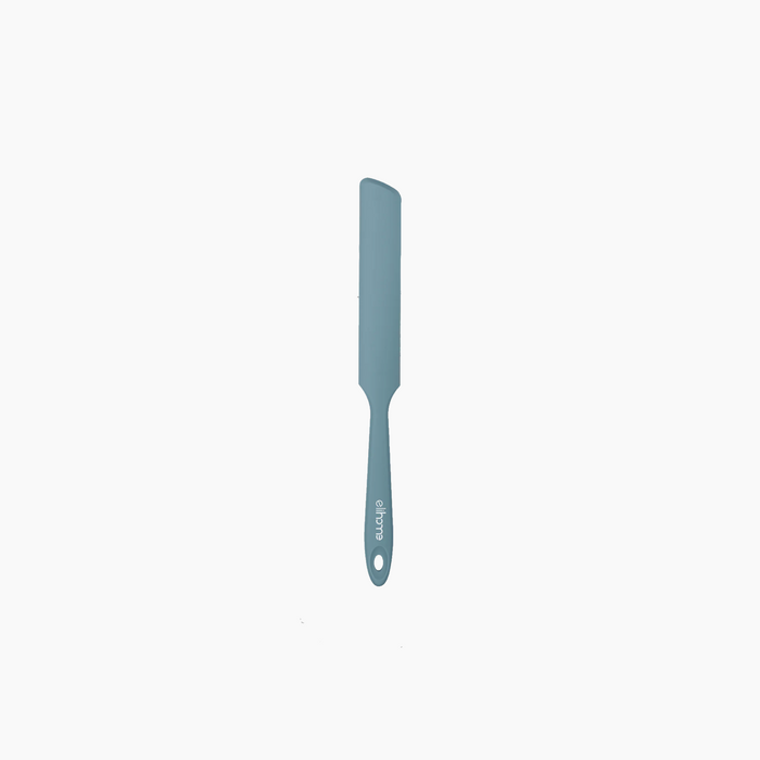 Elihome Premium Silicone Spreader in Teal Grey, 10 inches by 1.1 inches with seamless one piece design, reinforced steel core and ergonomic non-slip handle