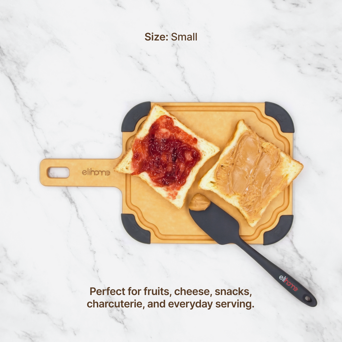 Small board in the Elihome Paddle Series 2-in-1 Set - perfect for fruits, cheese, snacks, and everyday serving