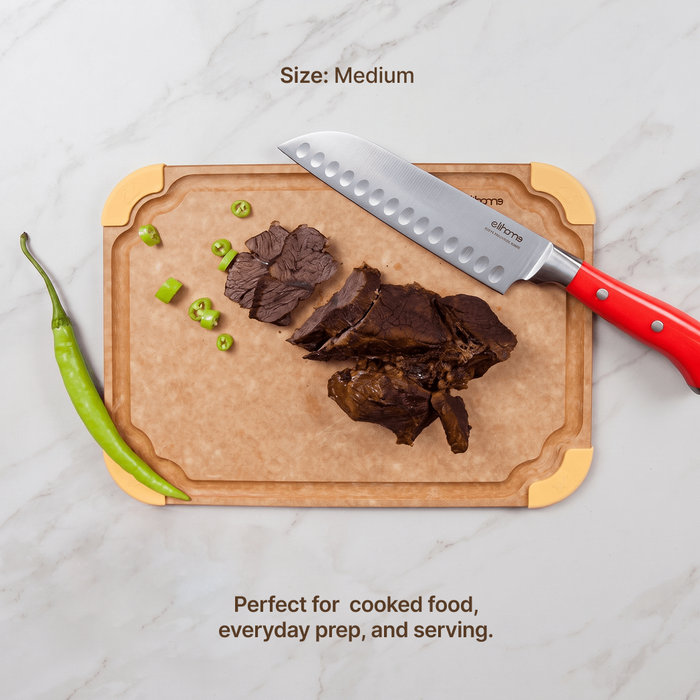 Medium board in the Elihome Premium Series 3 Piece Set - perfect for cooked food, everyday prep, and serving