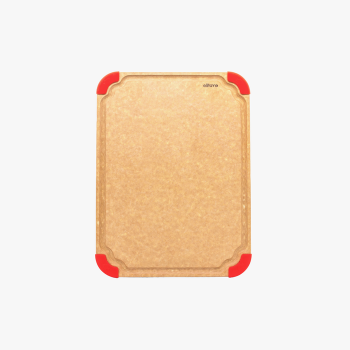 Elihome Premium Series Large Cutting Board 16" x 12" - color-coded wood fiber cutting board with juice groove and non-slip corners