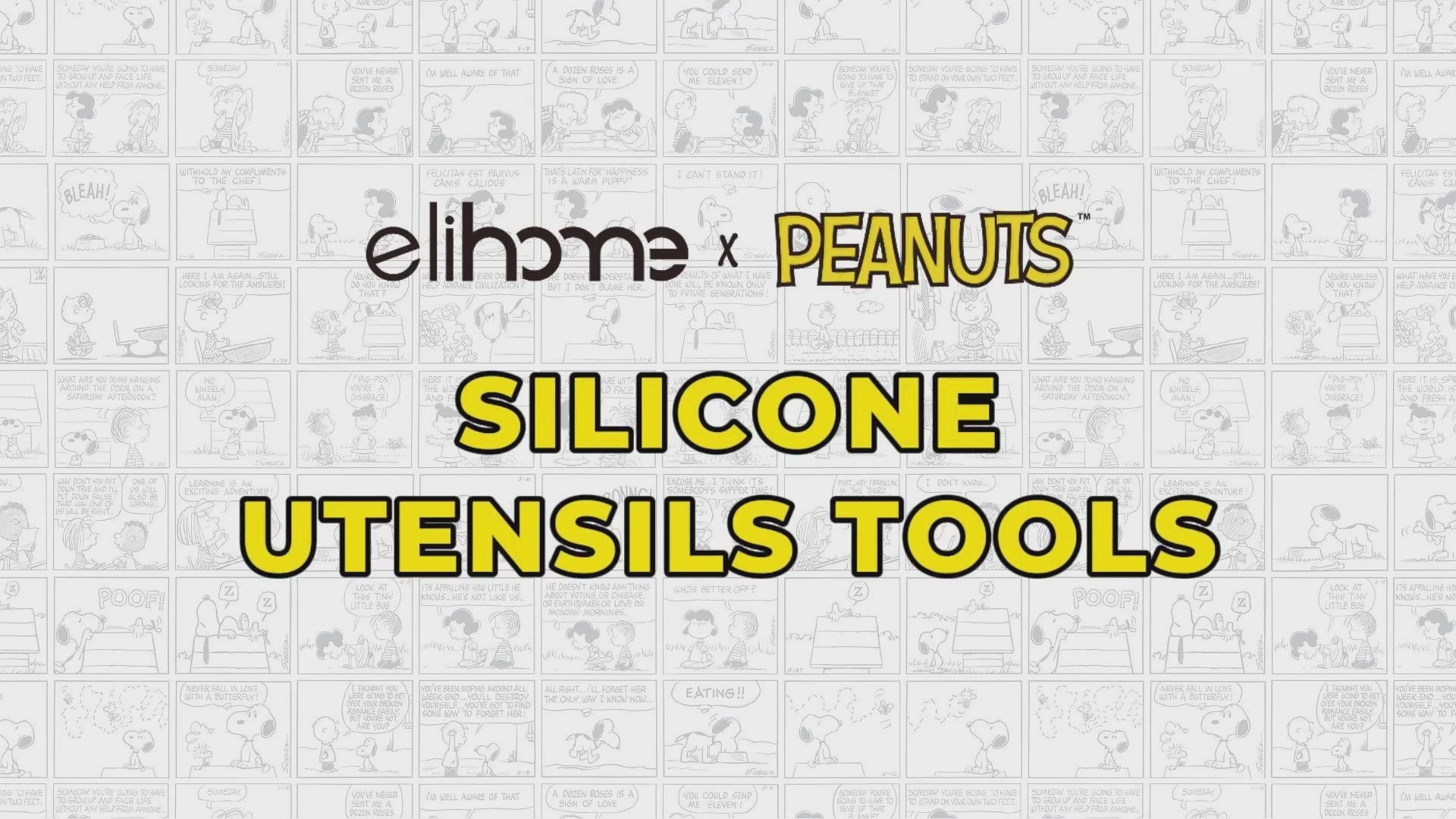 Elihome x Peanuts 8 Piece Silicone Spatula Set