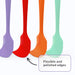 3 Piece Silicone Spatula | Purple Silicone Spatula | Elihome