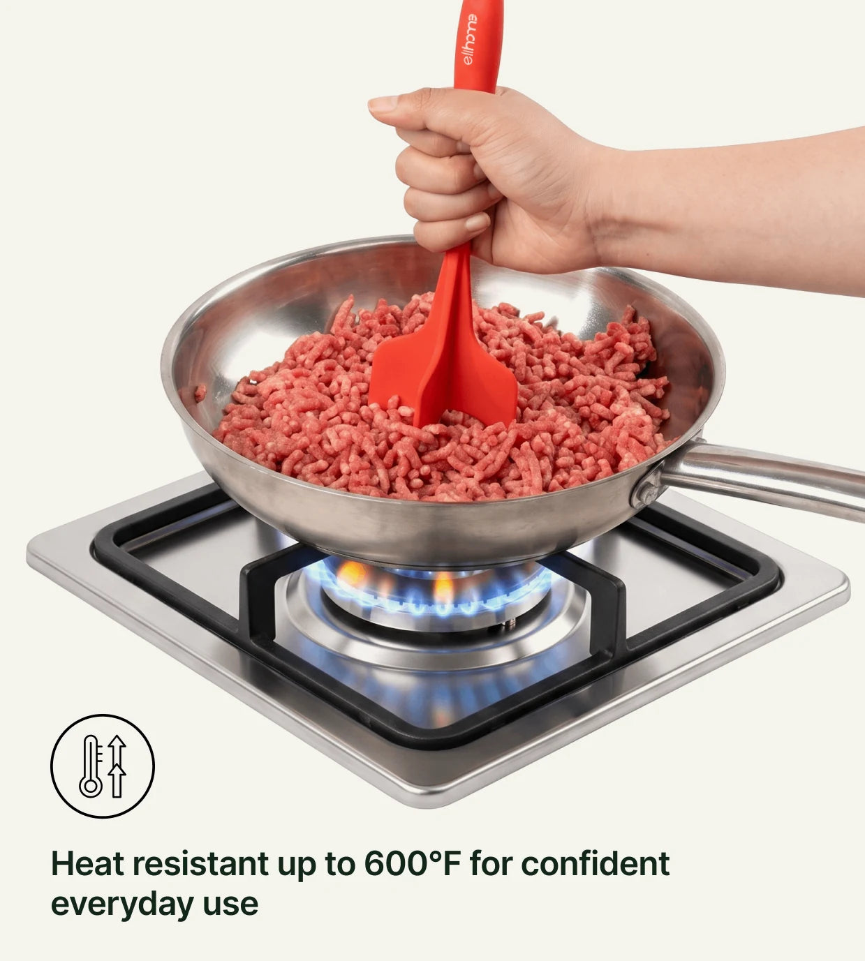 Heat resistant up to 600 degrees Fahrenheit for confident everyday use.